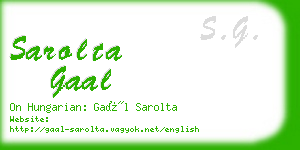 sarolta gaal business card